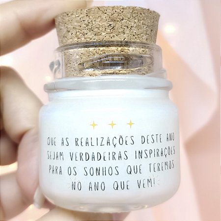 Mini Vela Aromática Lembrancinha Ano Novo + Saquinho Organza