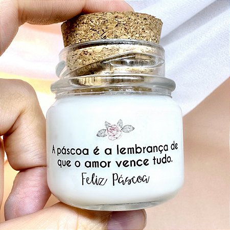 Mini Vela Aromática Lembrancinha Páscoa Especial + Saquinho Organza