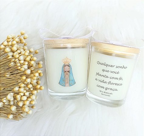 Vela Aromática Lembrancinha Batizado 70g