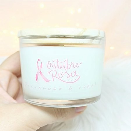 Vela Aromática Lembrancinha Outubro Rosa 110g