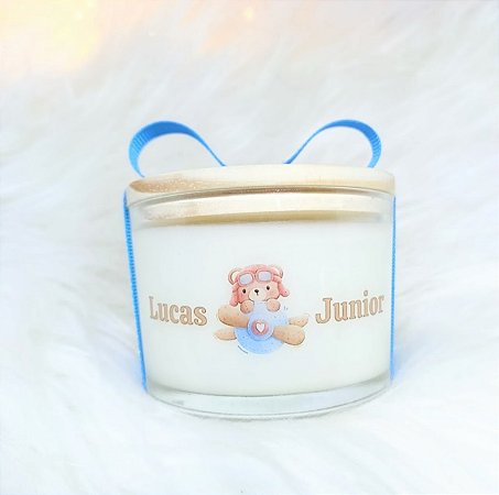Vela Aromática Lembrancinha Casamento Lucas Junior 110g