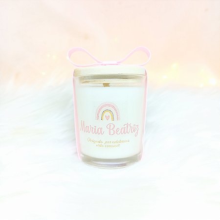 Vela Aromática Lembrancinha Maternidade Maria Beatriz 70g