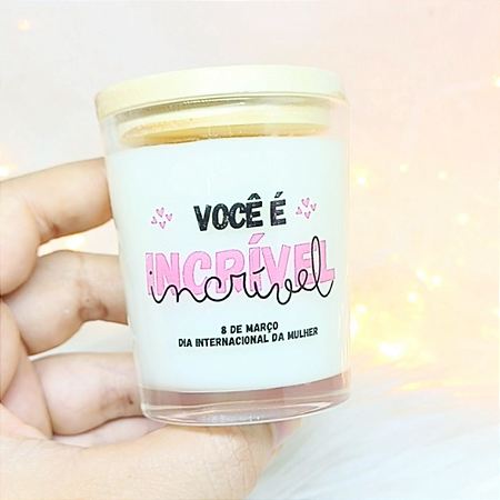 Vela Aromática Lembrancinha Dia da Mulher 70g