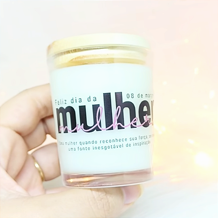 Vela Aromática Lembrancinha Dia da Mulher 70g