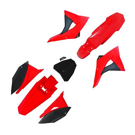 Kit Plástico Vermelho CRF 230 08/20 Modelo Next - Biker