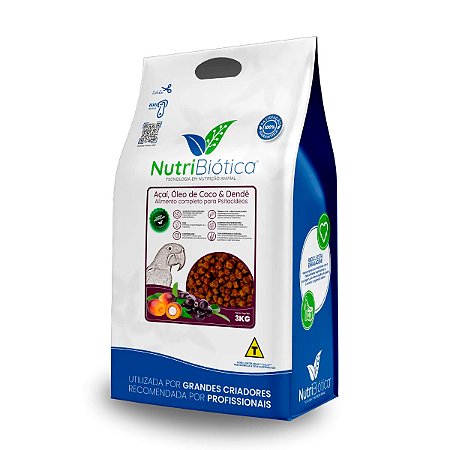 NUTRIBIÓTICA NATURE ARARA ACAI, OLEO DE COCO E DENDE 3 KG