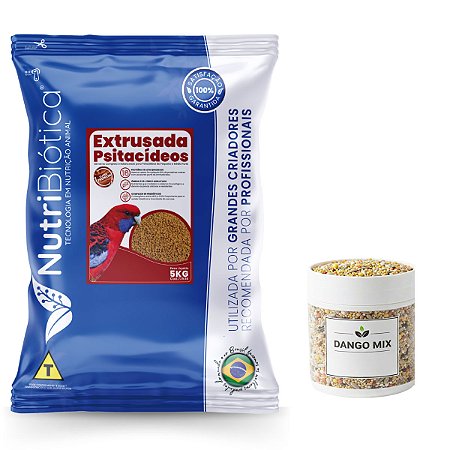 Kit Premium Extrusada + Mix de Sementes para Psitacídeos