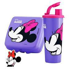 Conjunto Copo com Bico 470 ml + Porta Sanduíche Minnie