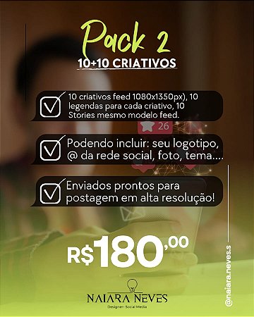 Pack 2 - Criativo rede social/divulgação/mídia digital