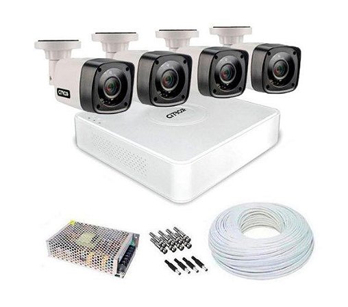 Kit CFTV 4 canais  completo Citrox