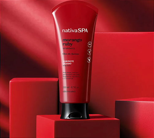 O Boticário Nativa SPA Morango Ruby - Sabonete Líquido Corporal 200ml