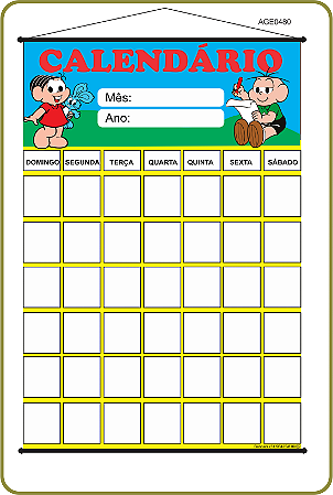 BANNER PEDAGÓGICO CALENDÁRIO INFANTIL 90X60CM
