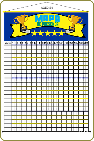 BANNER PEDAGÓGICO INFANTIL CAMPEÕES DA PRESENÇA 120X80CM