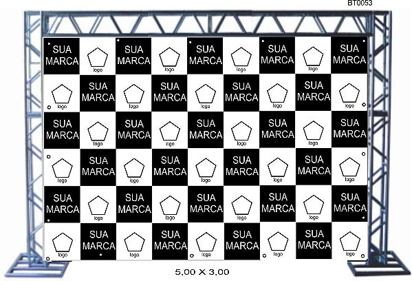 BACKDROP LONA 5X3M ALTO PADRÃO IMPRESSÃO COM ACABAMENTO