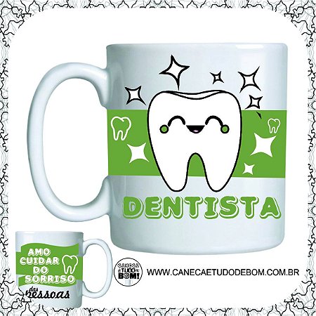 CANECA DENTISTA CERAMICA 325ML