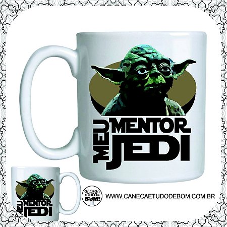 CANECA PERSONALIZADA MEU MENTOR JEDI CERÂMICA 325 ML