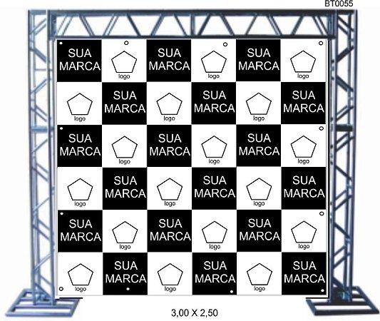 Backdrop 2500x2500 mm lona front light 440 g com ilhós