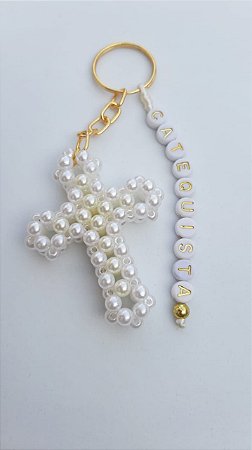 CHAVEIRO LUXO PERSONALIZADO CRUZ 3D
