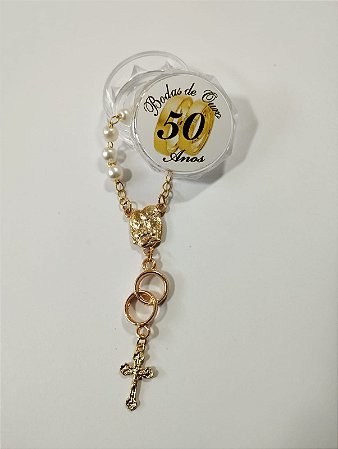 DEZENA BODAS DE OURO ALIANÇA CX