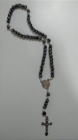 TERÇO CRUZ CORDAO PRETO