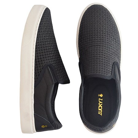slip on couro