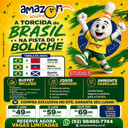 13/06 - STUDIO 5 NA COPA - Torcida Amazon Bowling 🎉