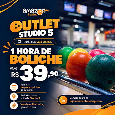 OUTLET STUDIO 5: 01H BOLICHE | TERÇAS E QUINTAS *Consulte as regras na descrição*
