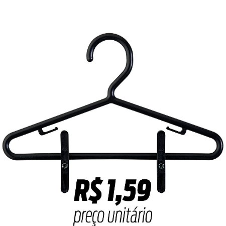 Cabide calça / saia preto - Cia do Cabide | Comprar Cabide por Atacado -  Fábrica de Cabides