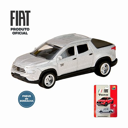Fiat Toro prata CKS - Escala 1/64 - Pneus de Borracha