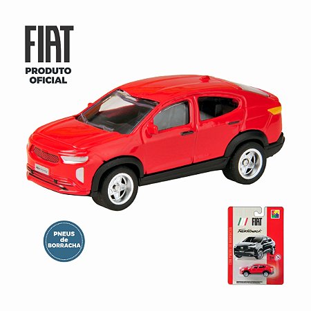 Fiat Fastback vermelho CKS - Escala 1/64 - Pneus de Borracha