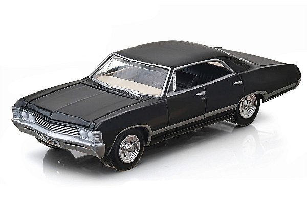 Impala Sport Sedan 67 - Greenlight - Escala 1/64 - Supernatural - Metal e pneus de borracha