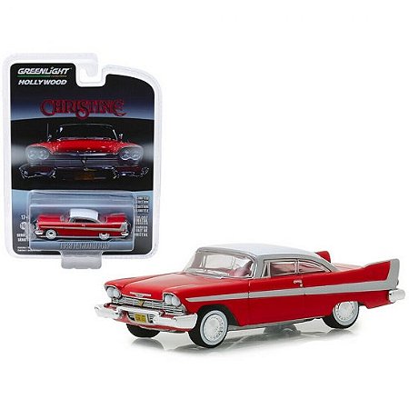 Plymouth Fury 1958 - Greenlight - Escala 1/64 - Christine - Metal e pneus de borracha