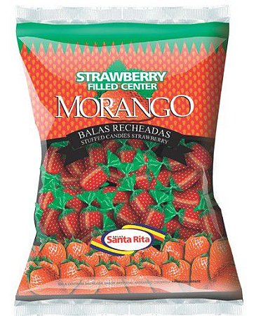 Bala Cestinha Morango 600g -  Bala Santa Rita Rits