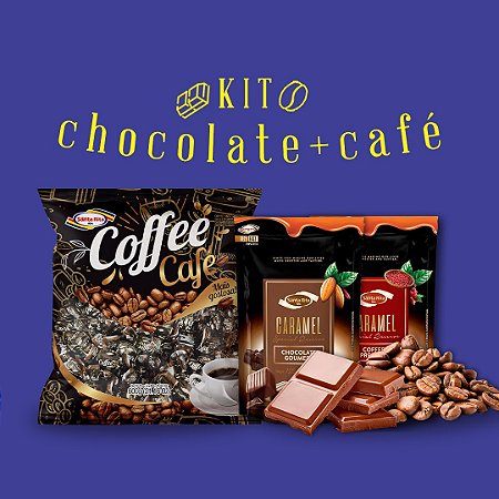 Kit Bala de Café com Bala de Caramelo Chocolate