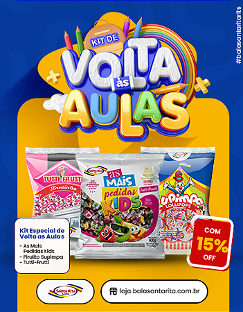 Kit Volta as Aulas 15% OFF Santa Rita SanRits