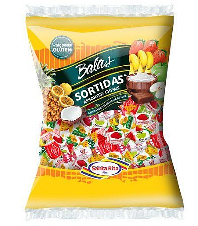 Bala Mastigável Sortida 600g -  Santa Rita