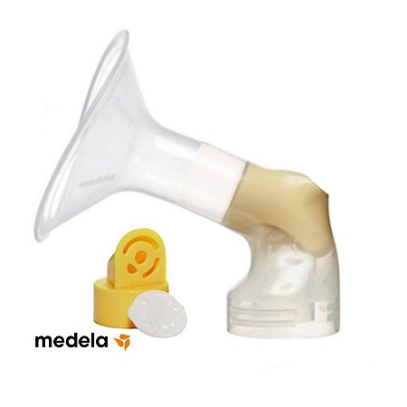 Funil com Conector Medela com Válvula e Membrana para Bomba Tira-leite Swing Copa 24mm