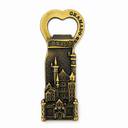 Imã de Metal com Abridor de Garrafas Castelo Mini Mundo