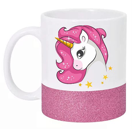 CANECA COM GLITTER NA BASE