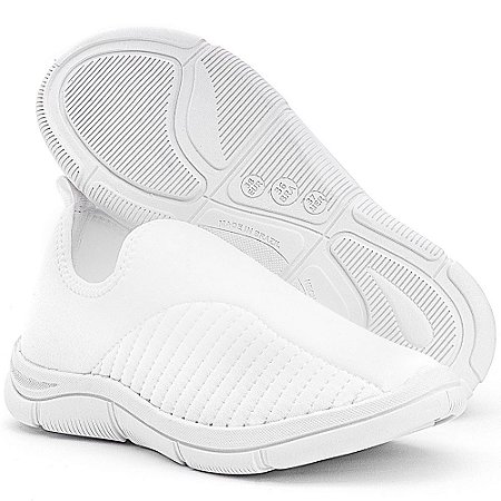 Tênis Feminino Caminhada Academia Conforto Branco Sapatore - Sapatore