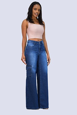 CALÇA WIDE LEG CARGO CIN ALTA #MM# VANGUARD