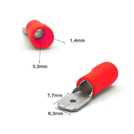 Terminal Faston Macho Pre Isol Vm 6mm 0,5-1,50mm Fidl