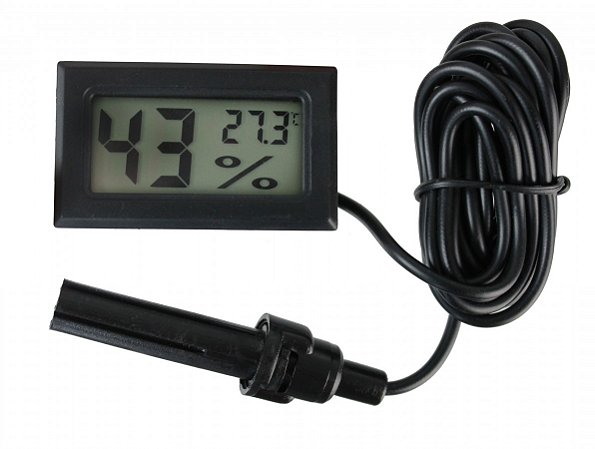 Termometro+termohigrometro Lcd Temp+umidade Embutir