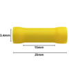 Terminal Luva Total Isolado 4-6mm Amarelo