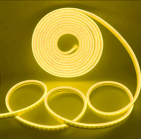 Fita Led(g)12v Neon Amarela Rolo C/5mt F5823bb
