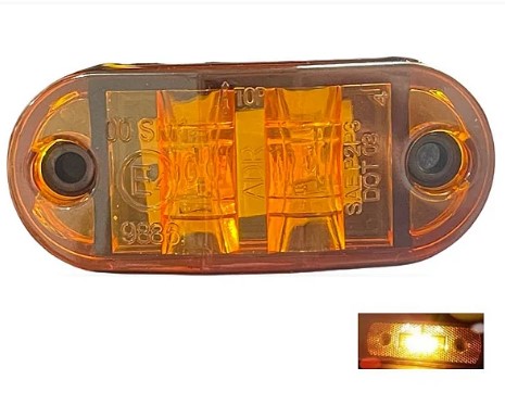 Lampada 2led Amarelo 12v/24vdc Lanterna 5w Unit