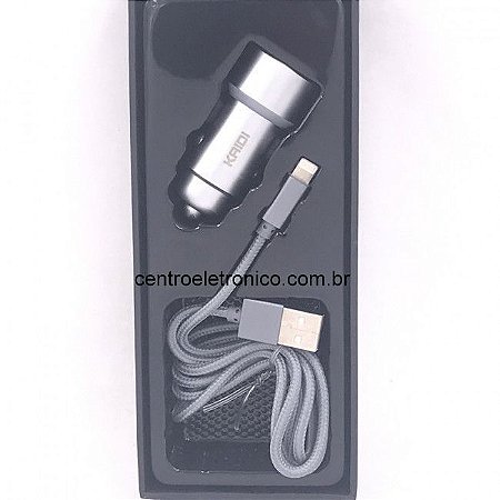 Adap(g)acende 2usb+cabo Iphone5 3,6amp