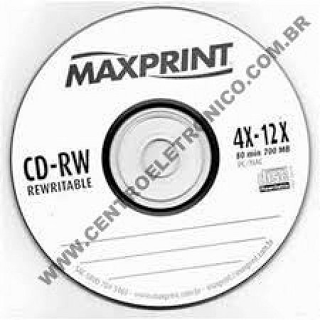 Midia Cdrw Cd Regravavel 4x 80min Avulso