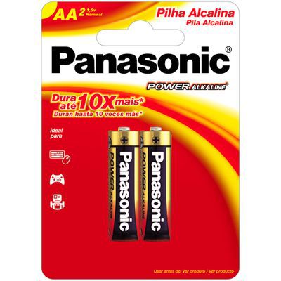 Pilha 1,5v Aax2 Alkalina Panasonic