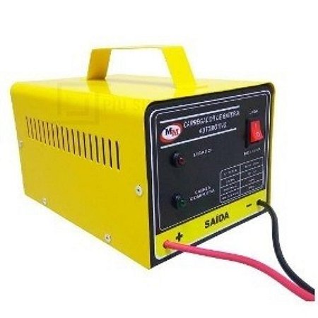 Carregador 12v 10a Met Amarelo C/flut Biv Ms